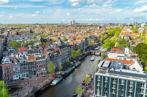 View of Amsterdam with canals