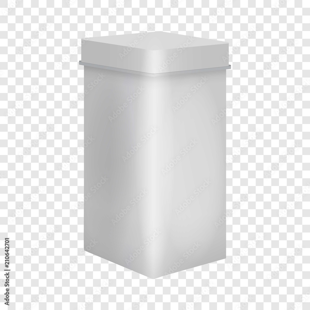 Naklejka premium Blank box mockup. Realistic illustration of blank box vector mockup for web