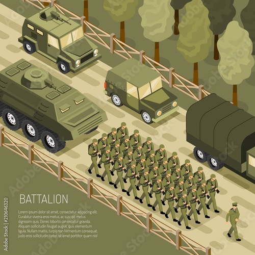 Isometric Military Campaign Background