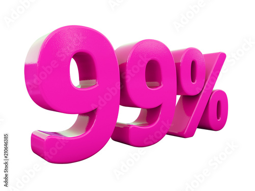 99 Percent Pink Sign