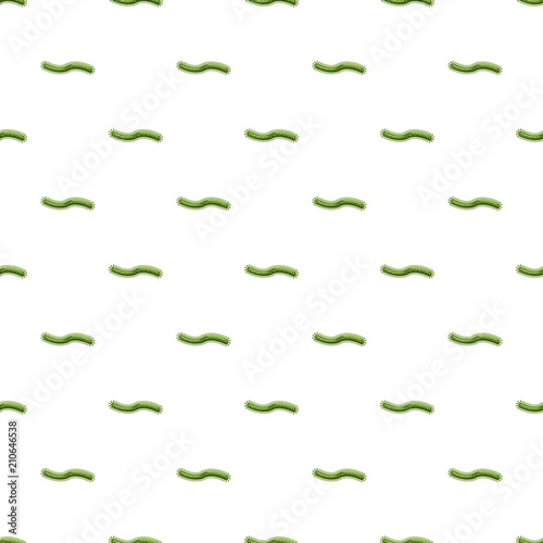Green rod shaped virus pattern seamless repeat in cartoon style vector illustration