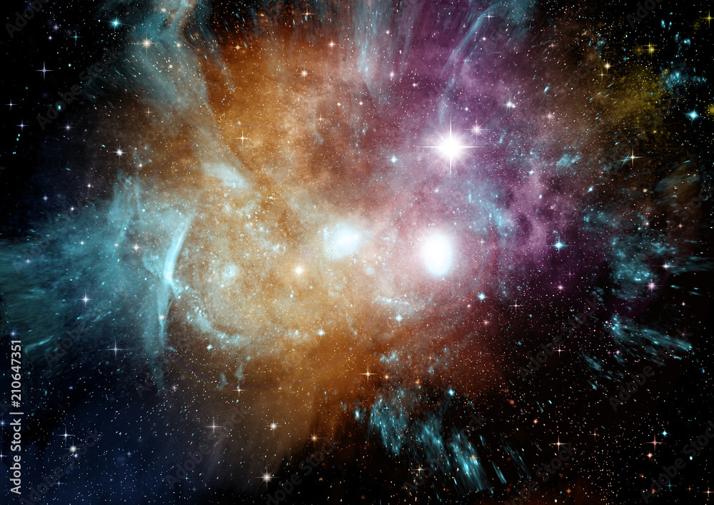 galaxy in a free space galaxy in a free space