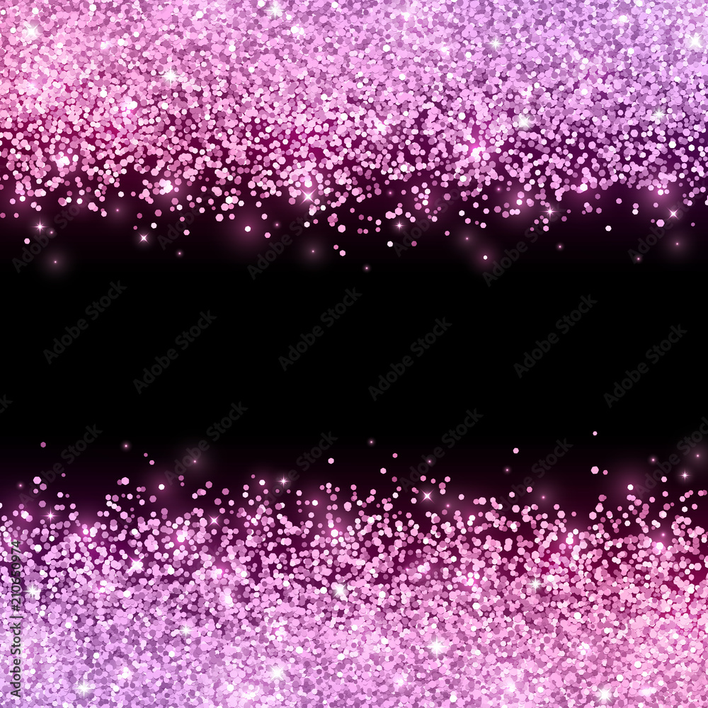 Glitter with pink violet color effect on black background. Vector Stock  Vector | Adobe Stock