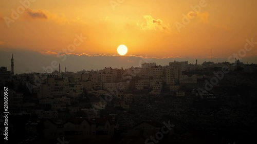 Sunset In azarya, israel, Time Lapse