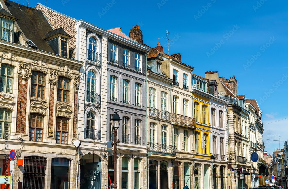 Traditional buildings in the old town of Lille, France