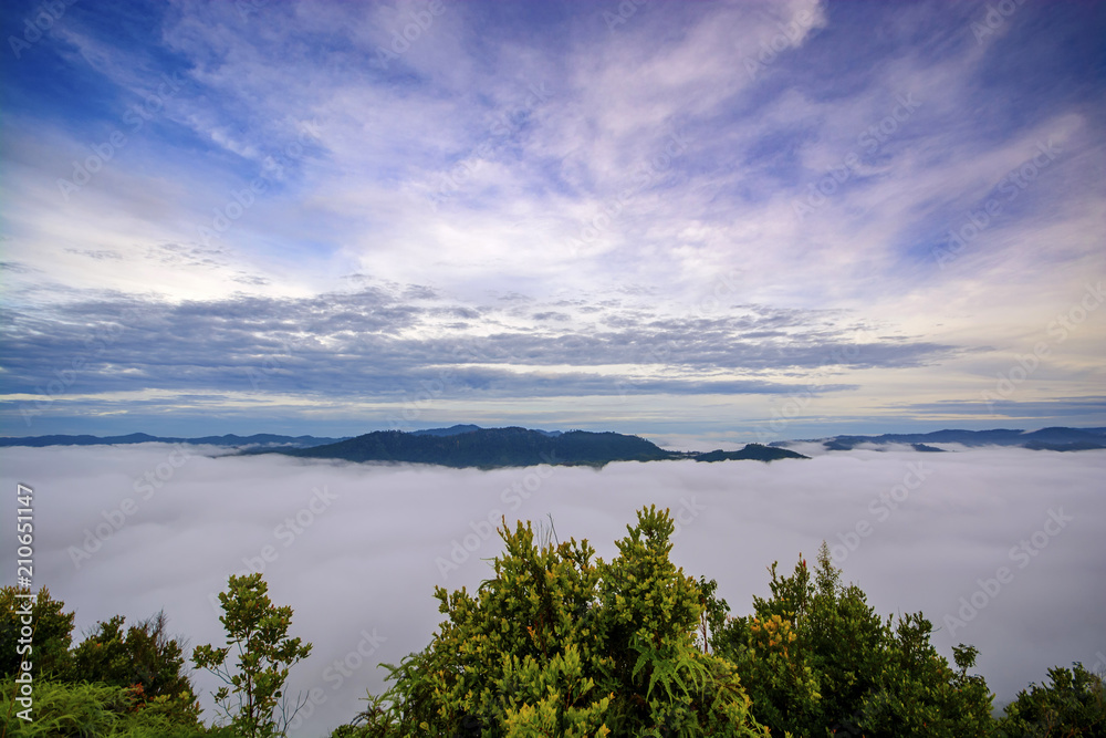 The mist on the mountain, Gunung Silipat in Yala province south Thailand.