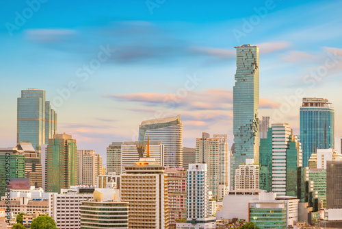 Photography Bangkok city skyline from top view in Thailand