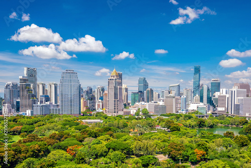 Bangkok city skyline from top view in Thailand