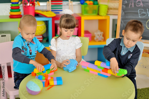 Children play in the children's room