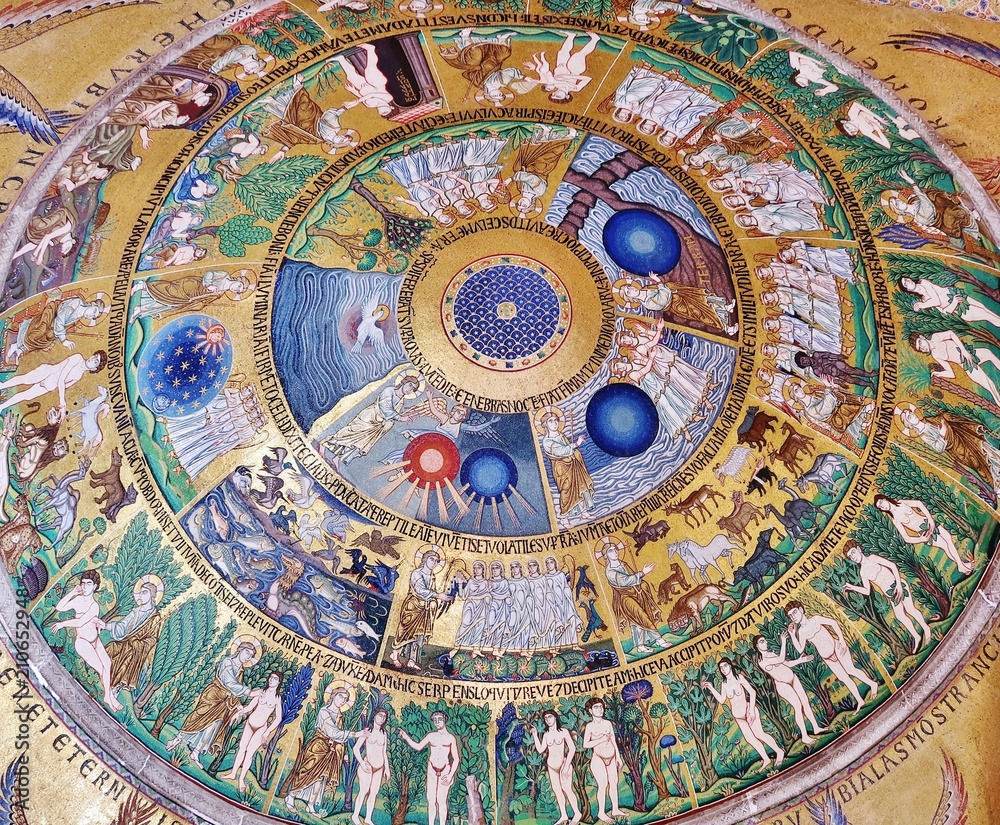 Schöpfung, Mosaik, Markusdom, Venedig