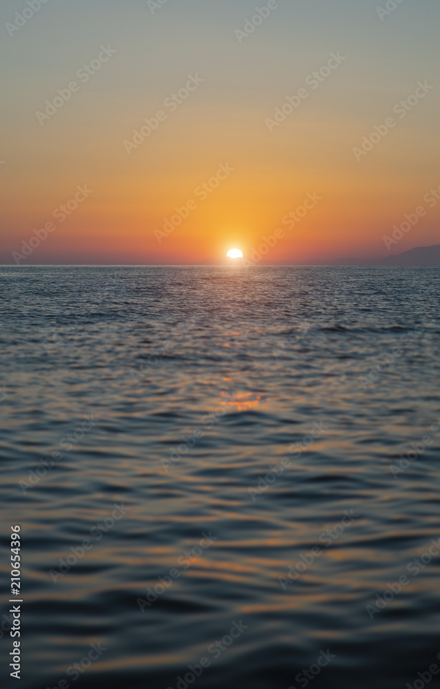 Fototapeta premium Sunrise in Mediterranean Sea Turkey