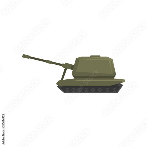Tank, army machine, heavy, special transport vector Illustration on a white background