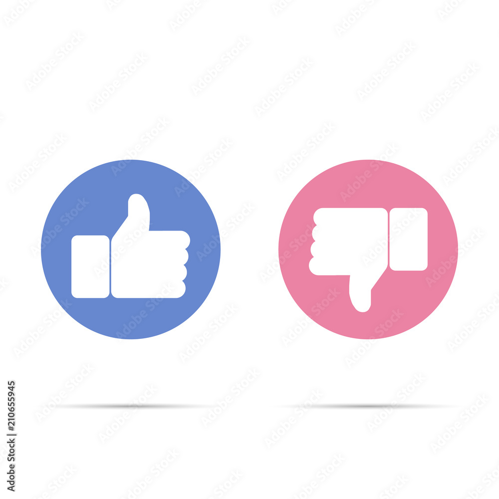 Obraz premium Like and dislike icons