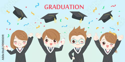 cute cartoon graduate