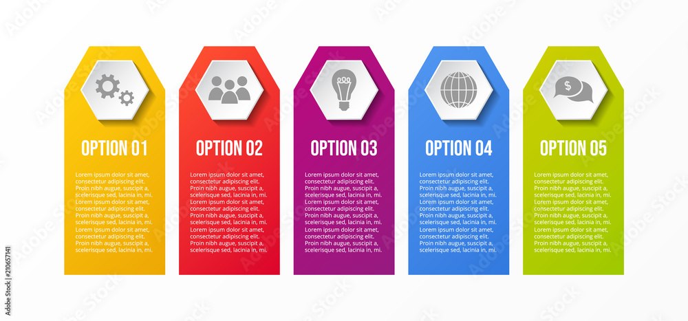 Infographic template with different business icons. Vector. Infographic template with different business icons. Vector.