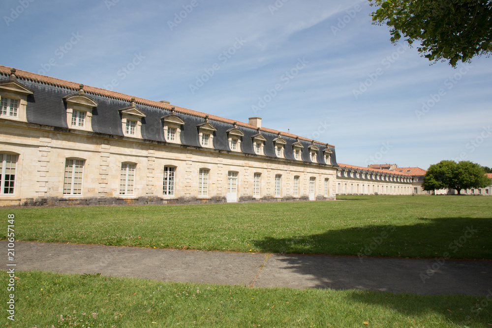 Royal rope making factory : the longest building in Europe of its time in the Naval Dockyard corderie royale of Rochefort