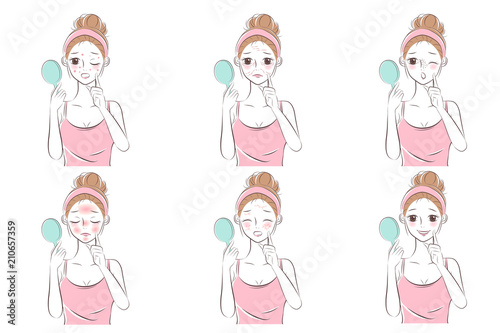 woman with oily skin problem