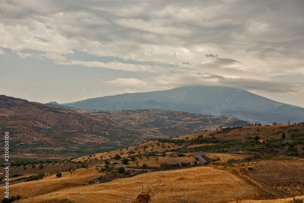 Fototapeta premium Etna Mount Volcano