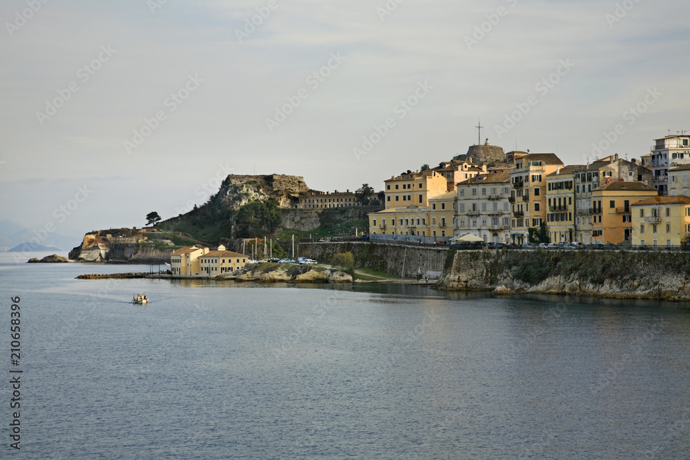 Panoramic view of Corfu city. Greece
