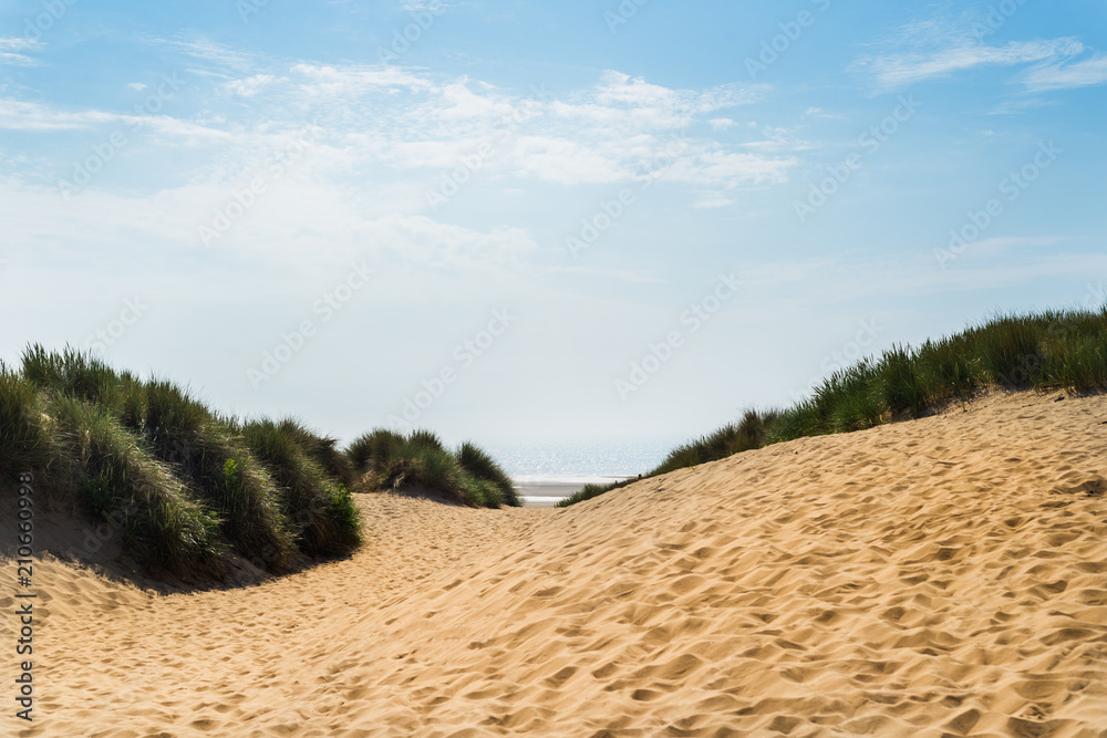 Sandy Formby Beach near Liverpool on a sunny day Sandy Formby Beach near Liverpool on a sunny day