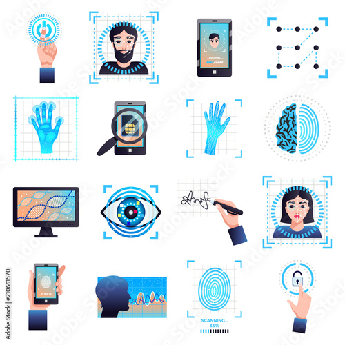 Identification Technologies Icons Set 