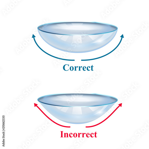 Realistic Contact Lenses Form Illustration