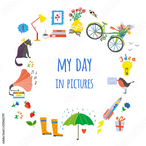 My day conceptual vector illustration