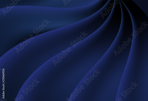 Blue abstract curve and wavy vector background