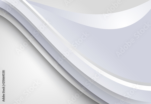 White and Gray abstract curve and wavy background
