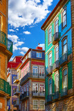 Porto, Portugal. Traditional houses with walls, covered