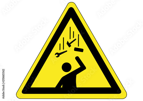 Schild Gefahr durch herabfallende Gegenstände