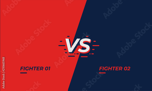 Versus screen design. Battle headline template. Fllat modern design. illustration