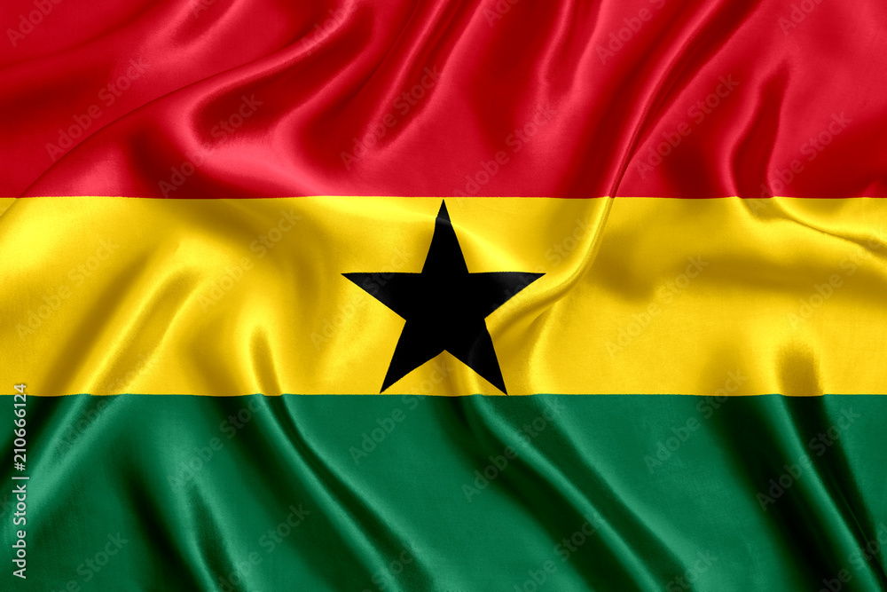 Flag Ghana silk