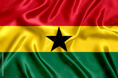 Flag Ghana silk photo