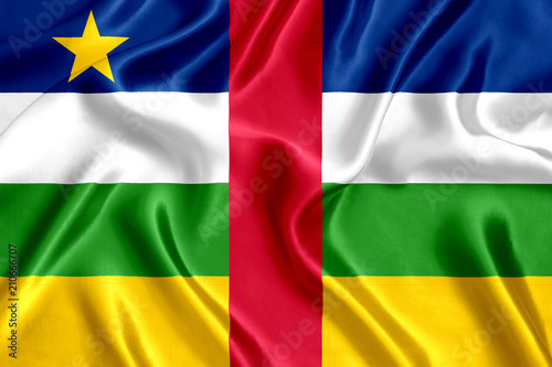 Flag of Central African Republic silk photo