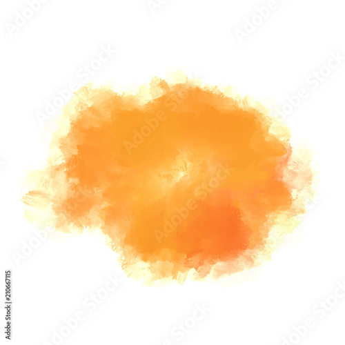 Yellow spot, watercolor abstract hand painted background
