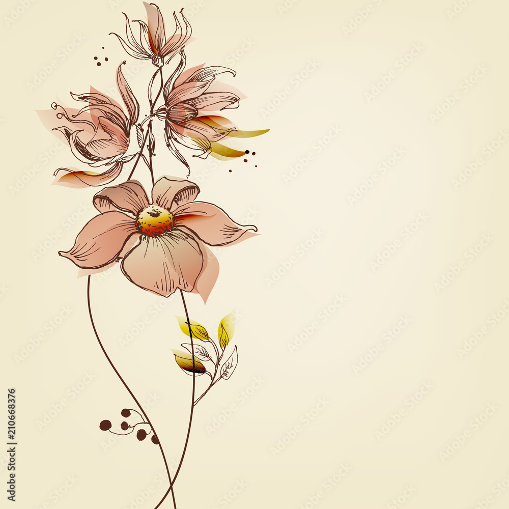 Flowers greeting card