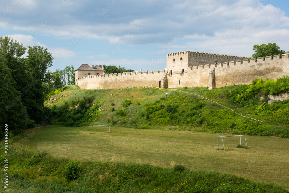 Castle and defence wall  in Szydlow, Swietokrzyskie, Poland