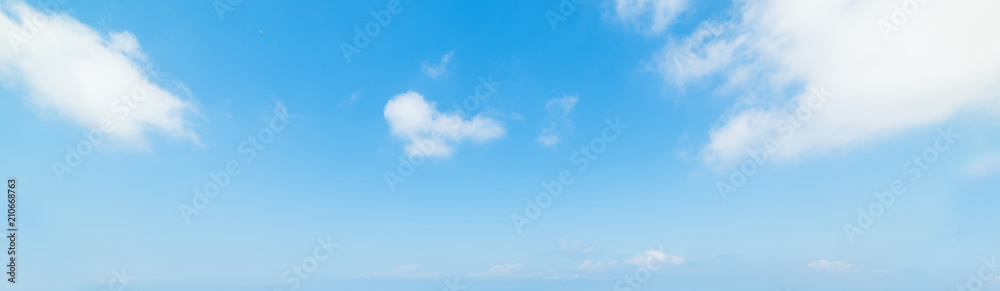 Soft clouds and blue sky in spring