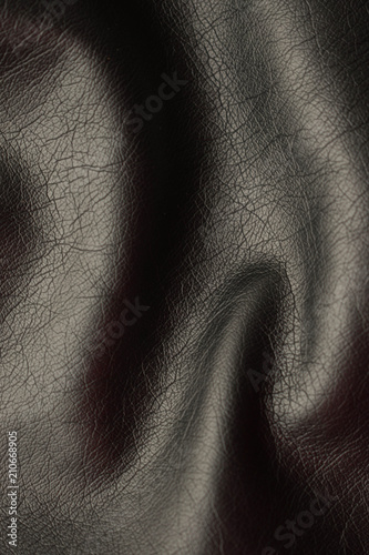 Black leatherette. Close up