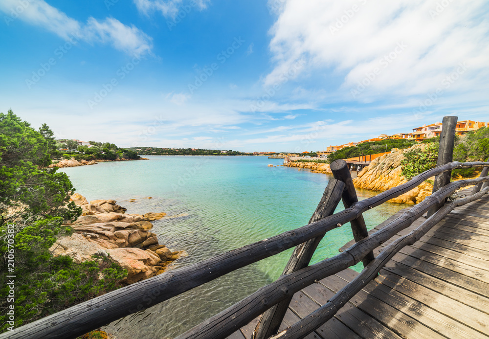 Wooden bridge in Porto Cervo