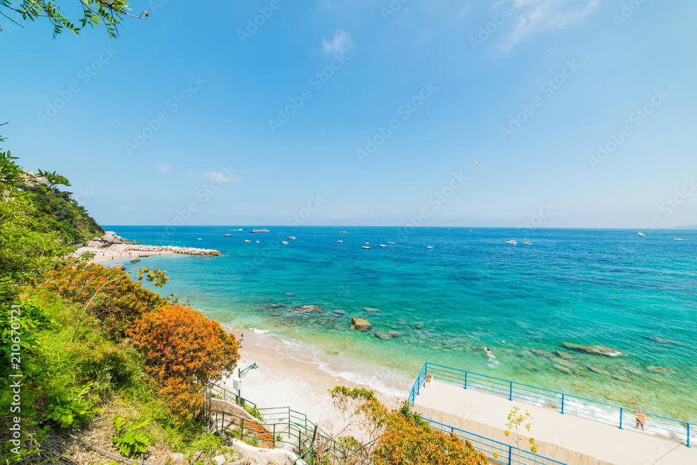 World famous Marina Grande beach on a sunny day