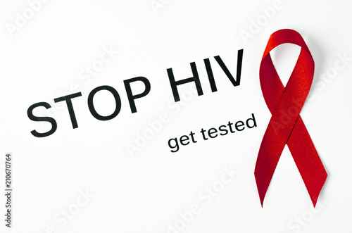 Stop HIV get tested concept. photo