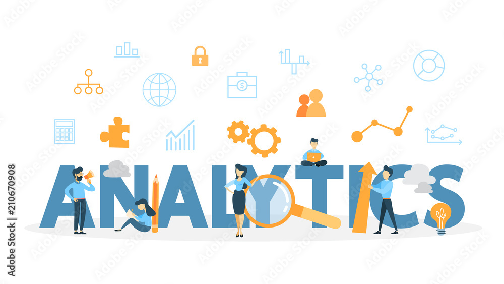 Analytics concept illustration. Analytics concept illustration.