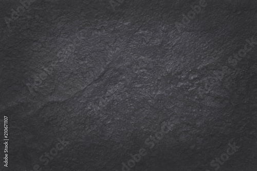 Dark grey black slate texture in natural pattern with high resolution for background and design art work. Black stone wall.