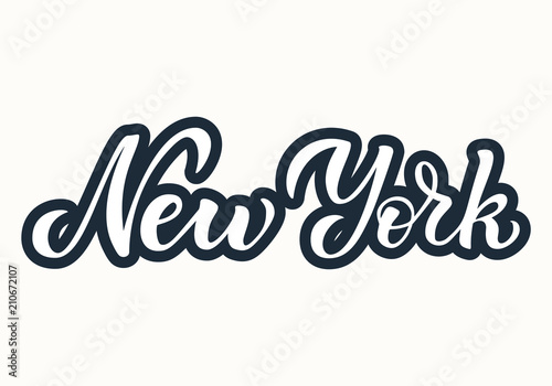 New York lettering.