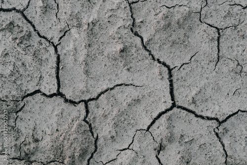 Desert dry and cracked ground.