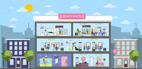 Beauty salon building.