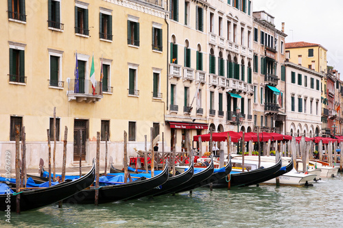 VENICE, ITALY - MAY 8, 2010: View of the Grand Canal whit traditional Gondola in Venice, Italy. © Salvatore