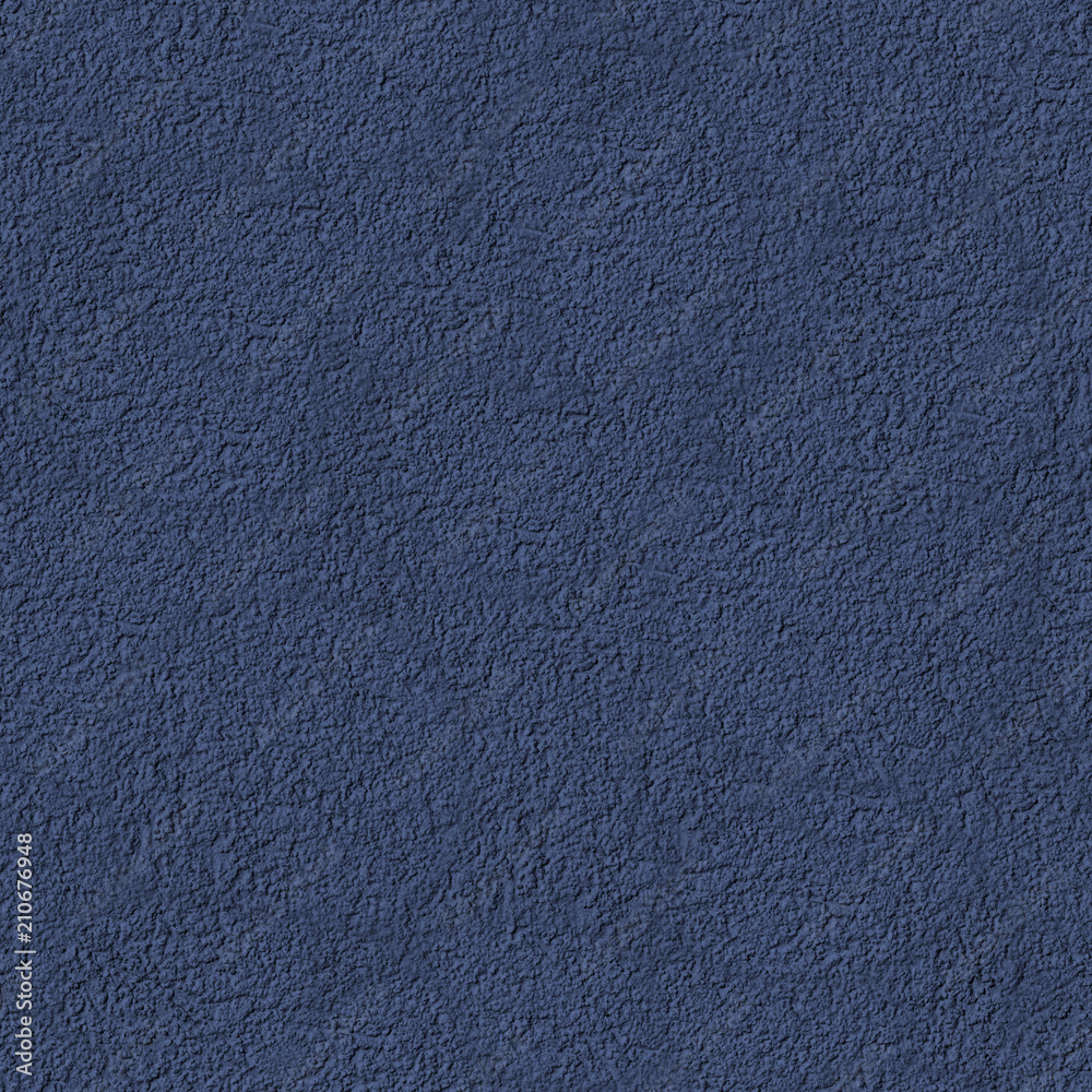 Seamless Texture of Dark Blue Cement Plaster. Plaster Wall Background